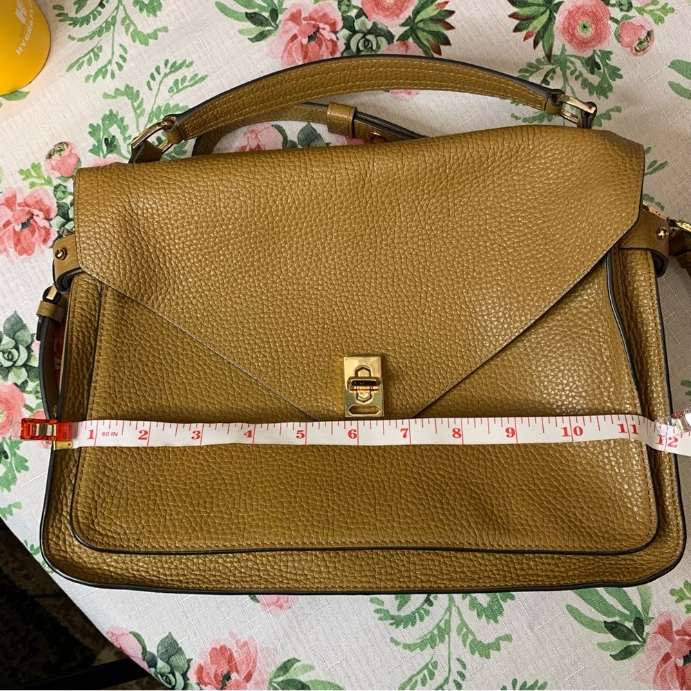 ❤️Price Drop❤️HP⭐️❤️Rebecca Minkoff Tan Leather Messenger Satchel - Picture 12 of 16